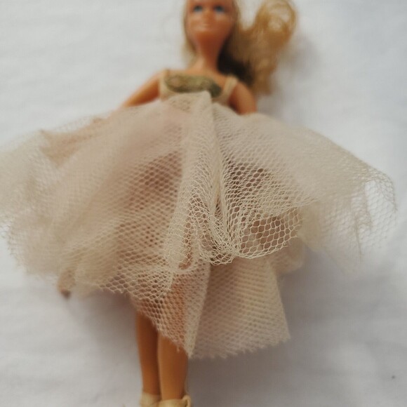 Flagg Doll Vintage Original Outfit 7" Bendable Poseable Ballet Dancer In Dress - Picture 7 of 8